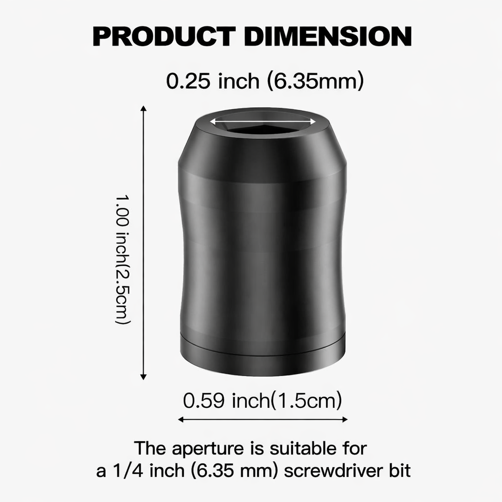 š„The Quantum Grip Strong Magnetic Screw Ring, 1/4 Inch/6.35mm Universal Magnetic Screw Ring Head