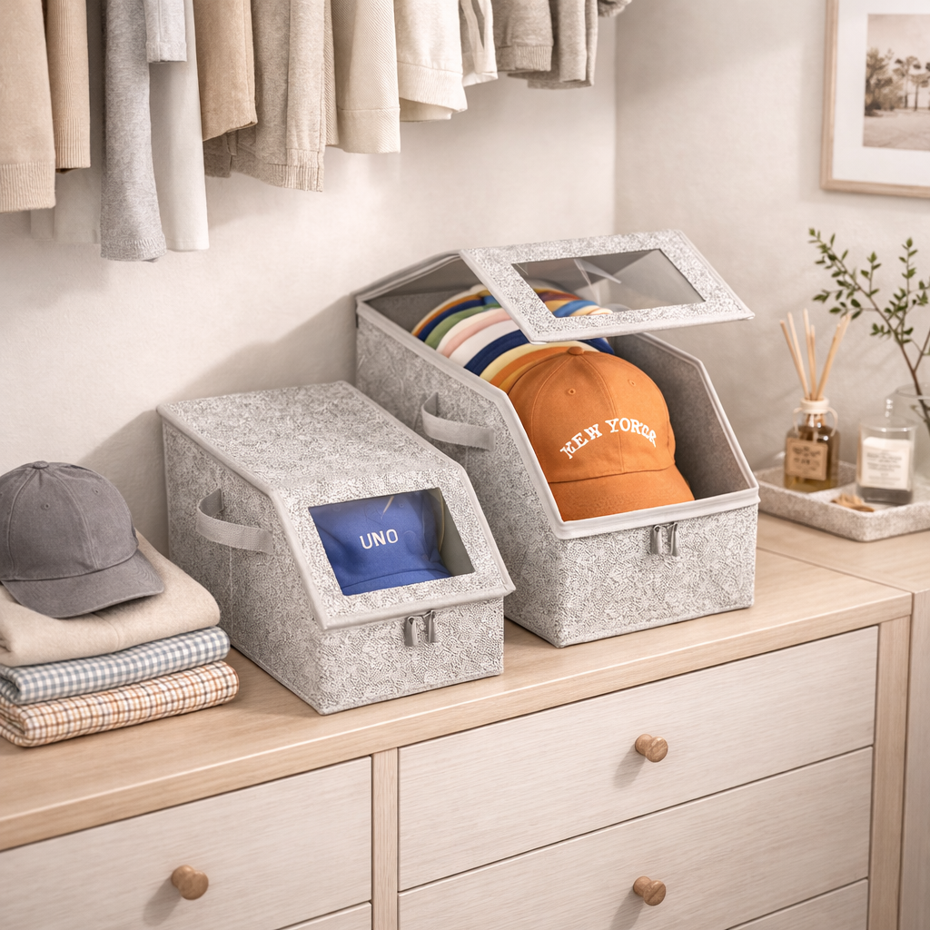 🏆⚡ 50K+ SOLD! Stackable Hat Storage Boxes for Baseball Caps