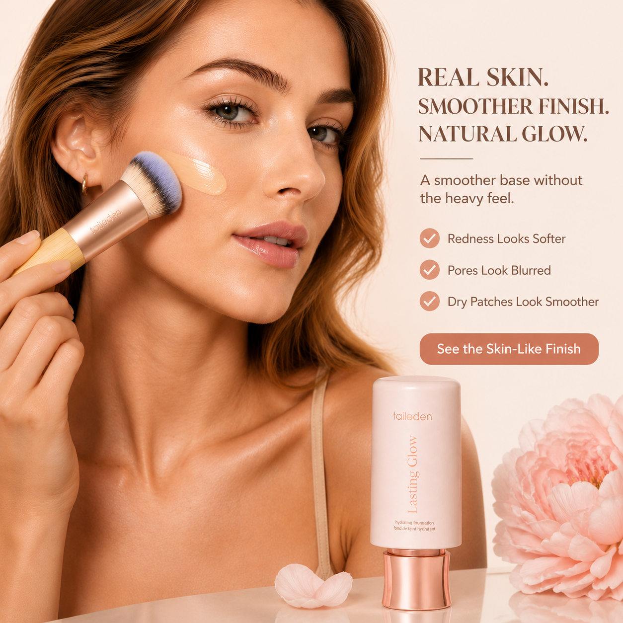 Taileden HYDRATING FOUNDATION + SERUM FOUNDATION BRUSH