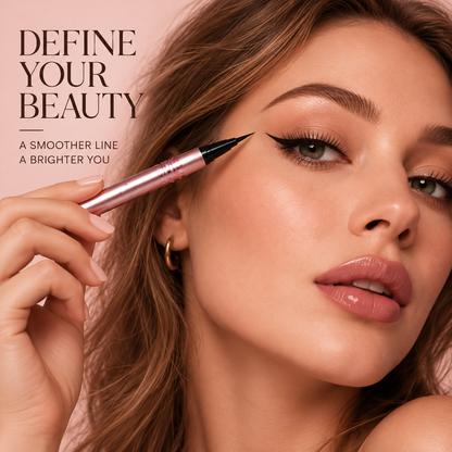 Ultra-Fine Liquid Eyeliner Pen — Create Perfect Lines in One Smooth Stroke.