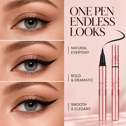 Ultra-Fine Liquid Eyeliner Pen — Create Perfect Lines in One Smooth Stroke.