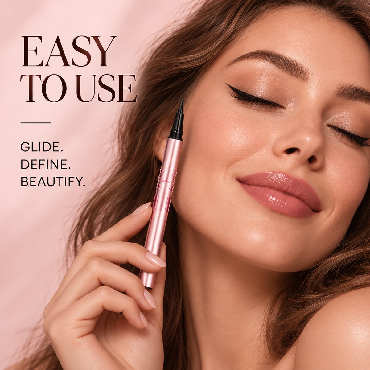 Ultra-Fine Liquid Eyeliner Pen — Create Perfect Lines in One Smooth Stroke.