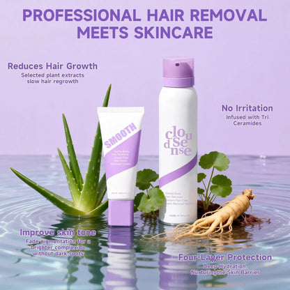 Gentle Hair Removal Cream Duo ✨ Smooth Skin, No Pain — Perfect for Sensitive Skin 💜