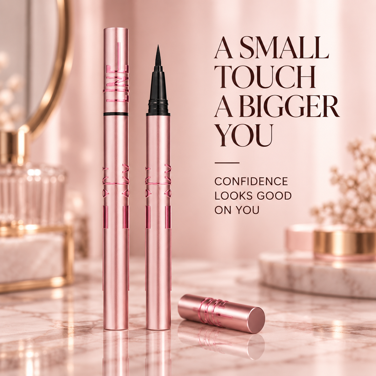 Ultra-Fine Liquid Eyeliner Pen — Create Perfect Lines in One Smooth Stroke.