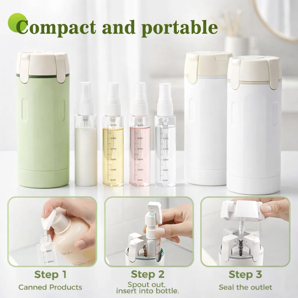4-in-1 Portable Cosmetic Shampoo Dispenser