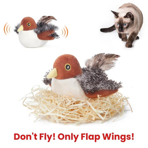 🐦 Interactive Flapping Bird Cat Toy for Indoor Cats | Motion-Activated Exercise & Hunting Toy for Bored Kittens and Cats