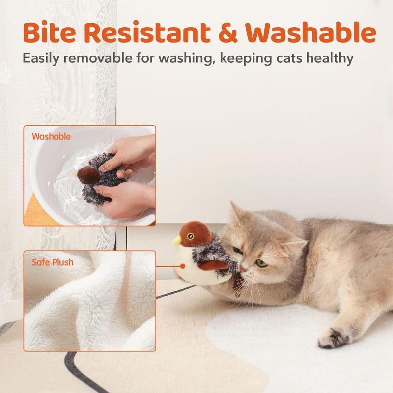 🐦 Interactive Flapping Bird Cat Toy for Indoor Cats | Motion-Activated Exercise & Hunting Toy for Bored Kittens and Cats