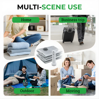 🏆⚡ 50K+ SOLD![2026 Upgraded] Cordless Travel Vacuum Storage Compression Bag